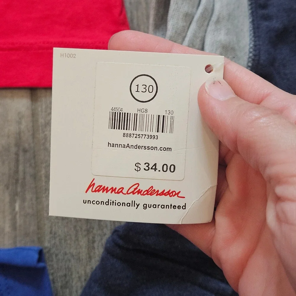 Hanna Andersson T-Shirt Shorts Set of 4 Kids 130 8 Train Plane Fire Truck School
